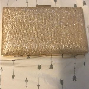 Gold clutch purse